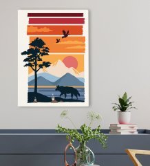 BK Gift Otel Odası Konseptli Kanvas Tablo 50x70cm-21