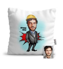 Kişiye Özel Mühendis Karikatür Saten Yastık - 1