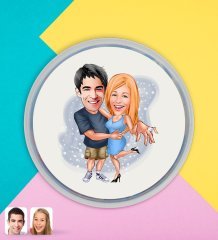 Kişiye Özel Sevgililer Karikatürlü Dev Boy Haribo Minis Kovası (10gx100adet) Model 14