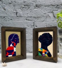 Bk Gift Dekoratif 2'li Doğal Masif Ahşap Çerçeve 15x20cm-13