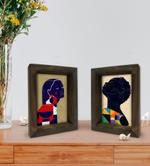 Bk Gift Dekoratif 2'li Doğal Masif Ahşap Çerçeve 15x20cm-13