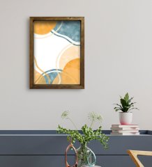 BK Gift Otel Odası Konseptli Doğal Masif Ahşap Çerçeveli Tablo 45x65cm-71