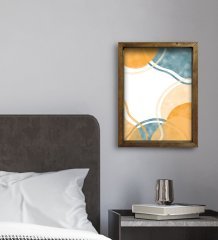 BK Gift Otel Odası Konseptli Doğal Masif Ahşap Çerçeveli Tablo 45x65cm-71