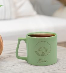BK Gift Kişiye Özel İsimli Pastel Yeşil Middle Kupa Bardak, Arkadaşa Hediye, Ev Hediyesi, Doğum Günü Hediyesi, Ofis Hediyesi-7