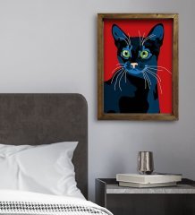 BK Gift Yatak Odası Konseptli Doğal Masif Ahşap Çerçeveli Tablo-98