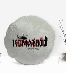 Kişiye Özel İsimli Komando Tasarımlı Dekoratif Kırlent Yastık-2