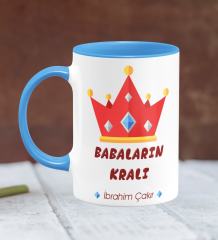 Kişiye Özel Babalar Günü Temalı Mavi Kupa Bardak 19-315M