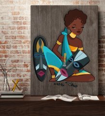 BK Home African Woman Tasarımlı Kanvas Tablo 70x100cm-5