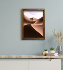 BK Gift Otel Odası Konseptli Doğal Masif Ahşap Çerçeveli Tablo 30x40cm-18