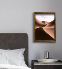 BK Gift Otel Odası Konseptli Doğal Masif Ahşap Çerçeveli Tablo 30x40cm-18