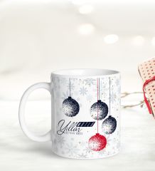 BK Gift Kişiye Özel Yılbaşı Temalı Işıklı Fanus Biblo ve Kupa Hediye Seti-7