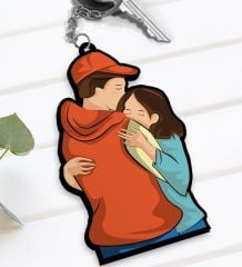 BK Gift Sevgili Temalı Ahşap Anahtarlık-1, Sevgililer Günü, Sevgiliye Hediye