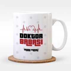 Kişiye Özel Doktor Babası Tasarımlı Beyaz Kupa Bardak - 2