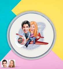 Kişiye Özel Sevgililer Karikatürlü Dev Boy Haribo Minis Kovası (10gx100adet) Model 11