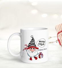 BK Gift Kişiye Özel Yılbaşı Temalı Işıklı Fanus Biblo ve Kupa Hediye Seti-6