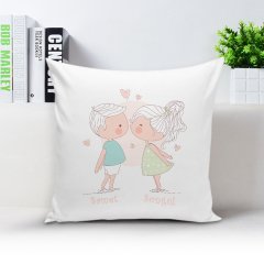 Kişiye Özel Beyaz Yastık Kılıfı (Sevgililer Günü Temalı-5)