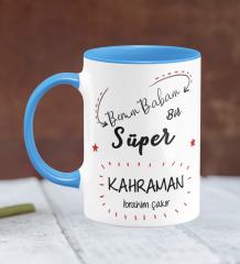 Kişiye Özel Babalar Günü Temalı Mavi Kupa Bardak 17-313M