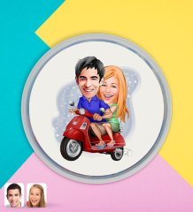 Kişiye Özel Sevgililer Karikatürlü Dev Boy Haribo Minis Kovası (10gx100adet) Model 10