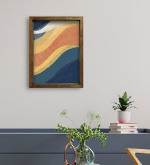 BK Gift Otel Odası Konseptli Doğal Masif Ahşap Çerçeveli Tablo 30x40cm-16