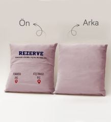 BK Gift Kişiye Özel Tasarımlı Organizer Kumanda ve Atıştırmalık Cepli Pembe Kırlent Yastık- 3, Ev Dekoru, Ev Hediyesi