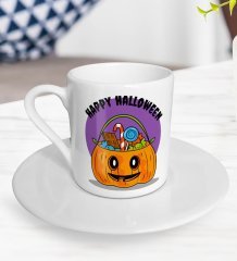 BK Gift Happy Halloween Tasarımlı Türk Kahvesi Fincanı-10