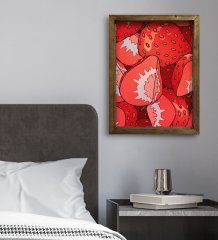 BK Gift Yatak Odası Konseptli Doğal Masif Ahşap Çerçeveli Tablo-94