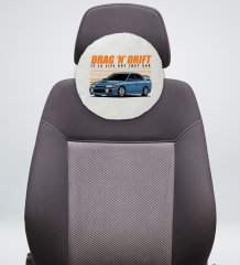 BK Gift Drag N Drift Tasarımlı Yuvarlak Araç Koltuk Yastığı-1