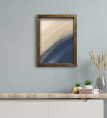 BK Gift Otel Odası Konseptli Doğal Masif Ahşap Çerçeveli Tablo 30x40cm-15