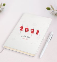 Kişiye Özel 2023 Mutlu Yıllar Beyaz Defter ve Kalem Hediye Seti-2