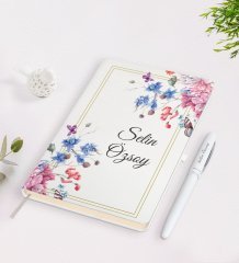 Kişiye Özel İsimli Çerçeveli Defter Kalem Seti-22