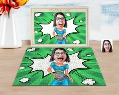 Kişiye Özel Oryantal Karikatürlü 1000 Parça Profesyonel Puzzle-1