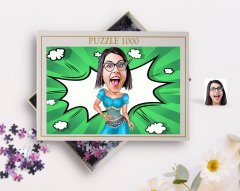 Kişiye Özel Oryantal Karikatürlü 1000 Parça Profesyonel Puzzle-1