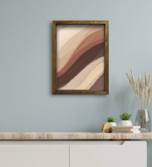 BK Gift Otel Odası Konseptli Doğal Masif Ahşap Çerçeveli Tablo 30x40cm-14