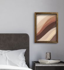 BK Gift Otel Odası Konseptli Doğal Masif Ahşap Çerçeveli Tablo 30x40cm-14