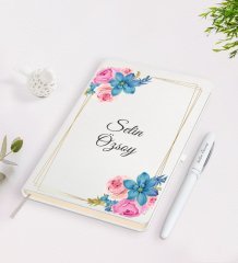 Kişiye Özel İsimli Çerçeveli Defter Kalem Seti-21
