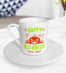 BK Gift Happy Halloween Tasarımlı Türk Kahvesi Fincanı-8