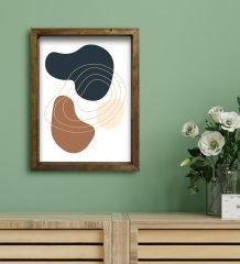 BK Gift Otel Odası Konseptli Doğal Masif Ahşap Çerçeveli Tablo 30x40cm-13
