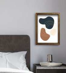 BK Gift Otel Odası Konseptli Doğal Masif Ahşap Çerçeveli Tablo 30x40cm-13
