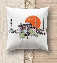 BK Gift İstanbul Tasarımlı Beyaz Kırlent Yastık, Ev Hediyesi, Ev Dekorasyonu, Dekoratif Hediye-15