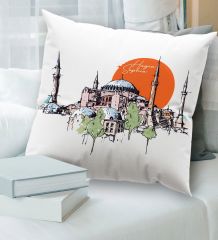 BK Gift İstanbul Tasarımlı Beyaz Kırlent Yastık, Ev Hediyesi, Ev Dekorasyonu, Dekoratif Hediye-15