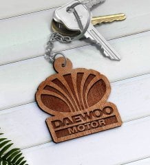 Daewoo Logolu Ahşap Anahtarlık-1