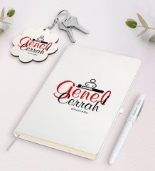 Kişiye Özel Genel Cerrah Beyaz Defter Kalem Ve Anahtarlık Hediye Seti-1