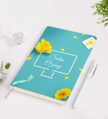 Kişiye Özel İsimli Çerçeveli Defter Kalem Seti-20