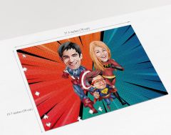 BK Gift Kişiye Özel Aile Tasarımlı 1000 Parça Profesyonel Puzzle, 3'lü  Portre, Aileye Hediye Puzzle-19