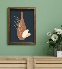 BK Gift Otel Odası Konseptli Doğal Masif Ahşap Çerçeveli Tablo 30x40cm-12