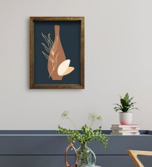 BK Gift Otel Odası Konseptli Doğal Masif Ahşap Çerçeveli Tablo 30x40cm-12