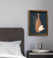 BK Gift Otel Odası Konseptli Doğal Masif Ahşap Çerçeveli Tablo 30x40cm-12