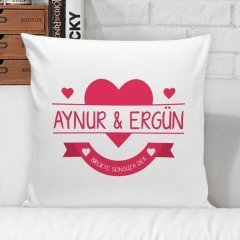 Kişiye Özel Beyaz Yastık Kılıfı (Sevgililer Günü Temalı-30)