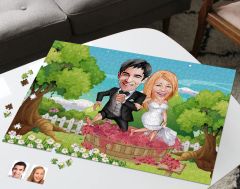 BK Gift Kişiye Özel Aile Tasarımlı 1000 Parça Profesyonel Puzzle, 3'lü  Portre, Aileye Hediye Puzzle-18