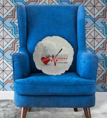Kişiye Özel İsimli Kalp Damar Cerrahı Tasarımlı Dekoratif Kırlent Yastık-1
